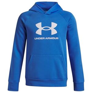 Under Armour Boys' Rival Fleece Big Logo Hoodie, Super-Soft Brushed Lining Boys' Hoodie, Lightweight Hooded Top for Sports and Casual Wear,Blue Atlantis / / White,YXS Under Armour Boys' Rival Fleece Big Logo Hoodie, Super-Soft Brushed Lining Boys' Hoodie, Lightweight Hooded Top for Sports and Casual Wear,Blue Atlantis / / White,YXS