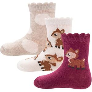 EWERS Unisex kids Rehkitz 3er Pack Socks, MEHrFARBIg, EWERS Unisex kids Rehkitz 3er Pack Socks, MEHrFARBIg,