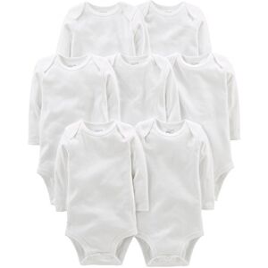 Simple Joys by Carter's unisex-baby 7-pack Long Sleeve Bodysuit, White, Preemie Simple Joys by Carter's unisex-baby 7-pack Long Sleeve Bodysuit, White, Preemie