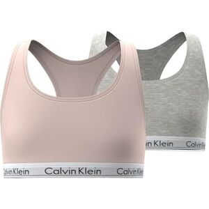 Calvin Klein Girls’ 2 Pack Bralettes with Logo Band, Multicolor (Silverpeony/Greyheather), 14-16 Years Calvin Klein Girls’ 2 Pack Bralettes with Logo Band, Multicolor (Silverpeony/Greyheather), 14-16 Years