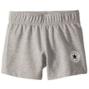CONVERSE ALL STAR Converse Kids Girl's Chuck Patch Shorts (Little Kids) Dark Gray Heather CONVERSE ALL STAR Converse Kids Girl's Chuck Patch Shorts (Little Kids) Dark Gray Heather
