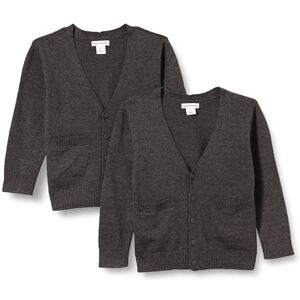 Amazon Essentials Unisex Kids' Uniform Cotton Cardigan Sweaters, Pack of 2, Charcoal Heather, 6-7 Years Amazon Essentials Unisex Kids' Uniform Cotton Cardigan Sweaters, Pack of 2, Charcoal Heather, 6-7 Years