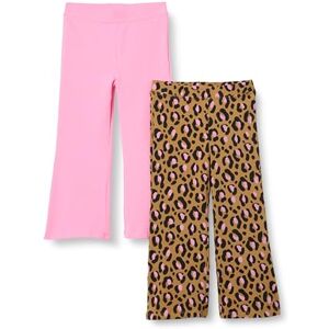 Amazon Essentials Girls' Slim-Fit Flare Knit Legging, Pack of 2, Bright Pink/Tan Leopard Print, 3 Years Amazon Essentials Girls' Slim-Fit Flare Knit Legging, Pack of 2, Bright Pink/Tan Leopard Print, 3 Years