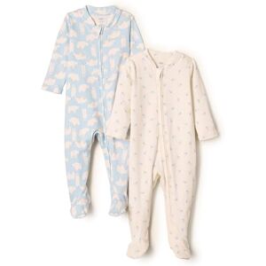 Amazon Essentials x Sofia Grainge Unisex Babies' Cotton Footed Sleepsuit, Pack of 2, Blue Bunny Bear, 3-6 Months Amazon Essentials x Sofia Grainge Unisex Babies' Cotton Footed Sleepsuit, Pack of 2, Blue Bunny Bear, 3-6 Months