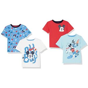 Amazon Essentials Disney Marvel Star Wars Boys' Short-Sleeve T-Shirts, Pack of 4, Mickey Print, 3 Years Amazon Essentials Disney Marvel Star Wars Boys' Short-Sleeve T-Shirts, Pack of 4, Mickey Print, 3 Years
