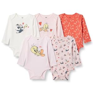 Amazon Essentials Harry Potter DC Comics Looney Tunes Unisex Babies' Long-Sleeve Bodysuits, Baby Vests, Pack of 5, Bugs Bunny and Friends, Premature Amazon Essentials Harry Potter DC Comics Looney Tunes Unisex Babies' Long-Sleeve Bodysuits, Baby Vests, Pack of 5, Bugs Bunny and Friends, Premature