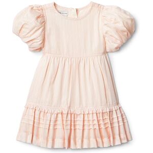 Amazon Essentials x Sofia Grainge Girls' Puff Sleeve Dress, Peach Classic Stripe, 4 Years Amazon Essentials x Sofia Grainge Girls' Puff Sleeve Dress, Peach Classic Stripe, 4 Years
