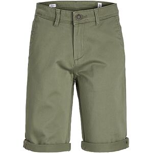 JACK & JONES Boys Chino Shorts Regular Fit Cotton Blend Summer Casual Smart Half Pants for Kids, Green Colour, Size- 6 Years JACK & JONES Boys Chino Shorts Regular Fit Cotton Blend Summer Casual Smart Half Pants for Kids, Green Colour, Size- 6 Years