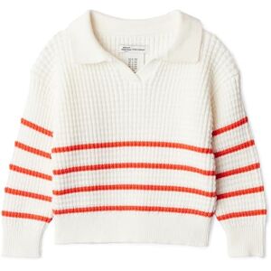Amazon Essentials x Sofia Grainge Baby Boys' Long-Sleeve Cotton Jumper with Collar, Ivory Red Placed Thin Stripe, 24 Months Amazon Essentials x Sofia Grainge Baby Boys' Long-Sleeve Cotton Jumper with Collar, Ivory Red Placed Thin Stripe, 24 Months