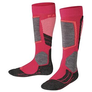FALKE Unisex Kids SK2 Intermediate K Kh Wool Warm Thick 1 Pair Skiing Socks, Red Rose 8564, 3-5 FALKE Unisex Kids SK2 Intermediate K Kh Wool Warm Thick 1 Pair Skiing Socks, Red Rose 8564, 3-5