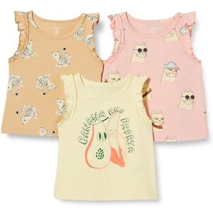 Amazon Essentials Girls' Ruffle Tank Tops, Pack of 3, Cool Cat/Tiger/Tropical Fruit, 9 Years Amazon Essentials Girls' Ruffle Tank Tops, Pack of 3, Cool Cat/Tiger/Tropical Fruit, 9 Years