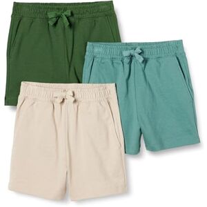 Amazon Essentials Boys' Cotton Jersey Shorts, Pack of 3, Dark Olive/Sage Green/Taupe, 11-12 Years Amazon Essentials Boys' Cotton Jersey Shorts, Pack of 3, Dark Olive/Sage Green/Taupe, 11-12 Years