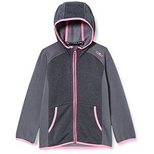 CMP Knit-Tech Children's Jacket with Fixed Hood, Graffite-Black, 104 CMP Knit-Tech Children's Jacket with Fixed Hood, Graffite-Black, 104