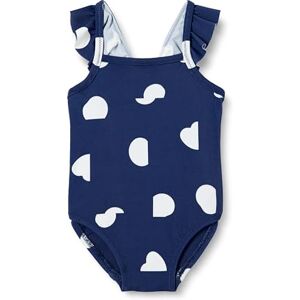Amazon Essentials Baby Girls' Frill One-Piece Swimsuit, Deep Blue Ivory Abstract Dots, 6-9 Months Amazon Essentials Baby Girls' Frill One-Piece Swimsuit, Deep Blue Ivory Abstract Dots, 6-9 Months