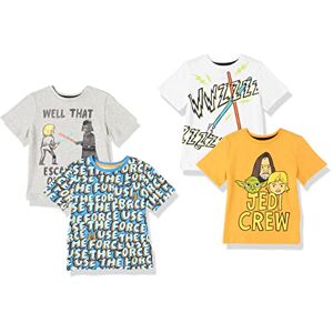 Amazon Essentials Disney Marvel Star Wars Boys' Short-sleeved T-shirt Tops (Previously Spotted Zebra), Pack of 4, Star Wars, 9 Years Amazon Essentials Disney Marvel Star Wars Boys' Short-sleeved T-shirt Tops (Previously Spotted Zebra), Pack of 4, Star Wars, 9 Years