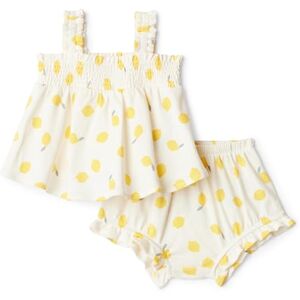 Amazon Essentials x Sofia Grainge Baby Girls' Cotton Sleeveless Shirt and Shorts Play Set, Ivory Lemon, 12 Months Amazon Essentials x Sofia Grainge Baby Girls' Cotton Sleeveless Shirt and Shorts Play Set, Ivory Lemon, 12 Months