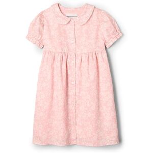 Amazon Essentials x Sofia Grainge Girls' Cotton Sateen Dress with Collar, Pink Ivory Delicate Floral, 2 Years Amazon Essentials x Sofia Grainge Girls' Cotton Sateen Dress with Collar, Pink Ivory Delicate Floral, 2 Years