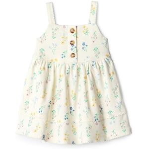 Amazon Essentials x Sofia Grainge Baby Girls' Cotton Casual Fit and Flare Dress, Ivory Bouquet, 12 Months Amazon Essentials x Sofia Grainge Baby Girls' Cotton Casual Fit and Flare Dress, Ivory Bouquet, 12 Months