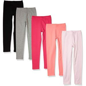Amazon Essentials Girls' Leggings, Pack of 5, Black/Grey Heather/Light Pink/Peach/Red, 4 Years Amazon Essentials Girls' Leggings, Pack of 5, Black/Grey Heather/Light Pink/Peach/Red, 4 Years
