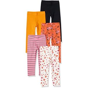 Amazon Essentials Girls' Leggings, Pack of 5, Black/Mustard Yellow/Pink Stripes/White Floral/Skiing Foxes, 12-14 Years Amazon Essentials Girls' Leggings, Pack of 5, Black/Mustard Yellow/Pink Stripes/White Floral/Skiing Foxes, 12-14 Years