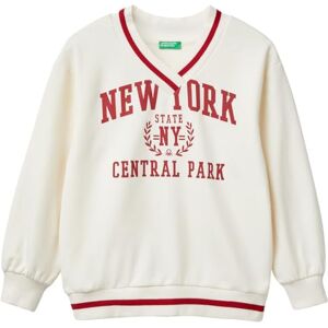 United Colors of Benetton Girls and Girl's Jersey M/L 32N4C400A Hooded Sweatshirt, White, 140 cm United Colors of Benetton Girls and Girl's Jersey M/L 32N4C400A Hooded Sweatshirt, White, 140 cm