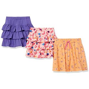 Amazon Essentials Girls' Knitted Ruffle Skort Skirts (Previously Spotted Zebra), Pack of 3, Purple/Light Pink/Orange, 8 Years Amazon Essentials Girls' Knitted Ruffle Skort Skirts (Previously Spotted Zebra), Pack of 3, Purple/Light Pink/Orange, 8 Years