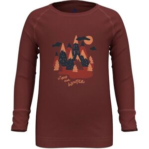 Odlo Kids Functional Underwear Long Sleeve Shirt ACTIVE WARM ECO KIDS SAVE OUR WINTER (small), spiced apple, 80 Odlo Kids Functional Underwear Long Sleeve Shirt ACTIVE WARM ECO KIDS SAVE OUR WINTER (small), spiced apple, 80