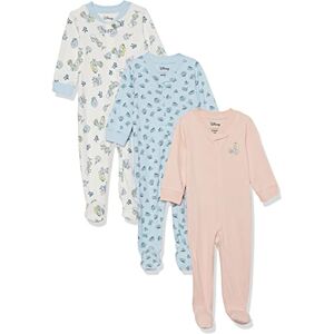 Amazon Essentials Disney Marvel Star Wars Unisex Babies' Snug-Fit Cotton Footed Pajamas, Pack of 3, Alice Tea Party, Newborn Amazon Essentials Disney Marvel Star Wars Unisex Babies' Snug-Fit Cotton Footed Pajamas, Pack of 3, Alice Tea Party, Newborn