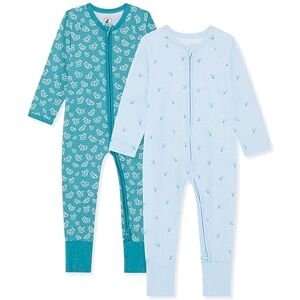 Bramble & Bear 2-Pack Toddler & Baby Sleepsuits for Boys & Girls Organic Cotton, Super Soft Baby Sleepwear Full Zip Sleepsuits with Easy Accessibility Stretch Fit and Footless Bramble & Bear 2-Pack Toddler & Baby Sleepsuits for Boys & Girls Organic Cotton, Super Soft Baby Sleepwear Full Zip Sleepsuits with Easy Accessibility Stretch Fit and Footless
