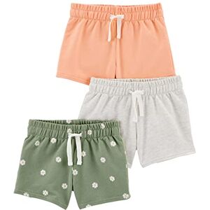 Simple Joys by Carter's Baby Girls' 3-Pack Knit Shorts, Green Floral/Light Grey Heather/Pink, 12 Months (Pack of 3) Simple Joys by Carter's Baby Girls' 3-Pack Knit Shorts, Green Floral/Light Grey Heather/Pink, 12 Months (Pack of 3)