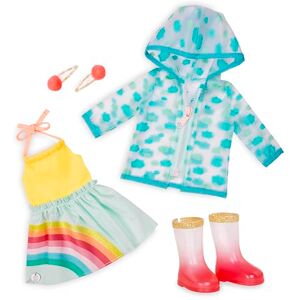 Glitter Girls – 14-Inch Doll Clothes – Smile! Rain Or Shine Outfit – Rainbow Dress, Hair Clips, Raincoat, and Rain Boots – Toys, and Accessories for 3+ Years Glitter Girls – 14-Inch Doll Clothes – Smile! Rain Or Shine Outfit – Rainbow Dress, Hair Clips, Raincoat, and Rain Boots – Toys, and Accessories for 3+ Years