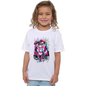 Marvel Girl's Ghost Spider Gwen Graffiti Face T Shirt, White, 7-8 Years Marvel Girl's Ghost Spider Gwen Graffiti Face T Shirt, White, 7-8 Years