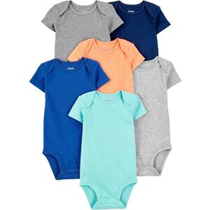 Simple Joys by Carter's Baby Boys' Short-Sleeve Bodysuit, Pack of 6, Blue/Orange/Mint Green, Premature Simple Joys by Carter's Baby Boys' Short-Sleeve Bodysuit, Pack of 6, Blue/Orange/Mint Green, Premature