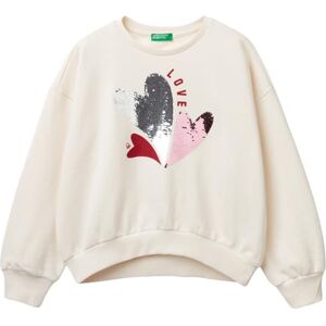 United Colors of Benetton Girls and Girl's Jersey G/C M/L 3J68C10K0 Hooded Sweatshirt, White, 170 cm United Colors of Benetton Girls and Girl's Jersey G/C M/L 3J68C10K0 Hooded Sweatshirt, White, 170 cm