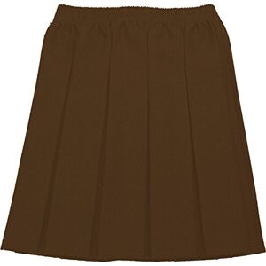 CreativeMinds UK School Uniform Girls Box Pleat Skirt Full Elastic Brown 9-10 CreativeMinds UK School Uniform Girls Box Pleat Skirt Full Elastic Brown 9-10