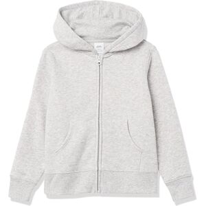 Amazon Essentials Girls' Fleece Zip-Up Hoodie Sweatshirt, Light Grey Heather, 5 Years Amazon Essentials Girls' Fleece Zip-Up Hoodie Sweatshirt, Light Grey Heather, 5 Years