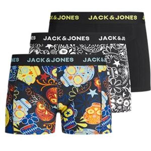 JACK & JONES Junior Boy's Jacsugar Skull Trunks 3 Pack. Jr Boxer Shorts, Black/Detail: Black Blazing Yellow., 164 UK JACK & JONES Junior Boy's Jacsugar Skull Trunks 3 Pack. Jr Boxer Shorts, Black/Detail: Black Blazing Yellow., 164 UK