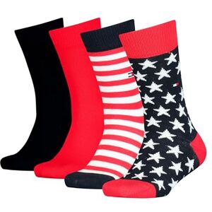 Tommy Hilfiger Unisex Children's Stars & Stripes Classic Socks (Pack of 4), Tommy original., 31-34 Tommy Hilfiger Unisex Children's Stars & Stripes Classic Socks (Pack of 4), Tommy original., 31-34