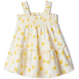 Amazon Essentials x Sofia Grainge Baby Girls' Smocked Cotton Dress, Ivory Lemon, 24 Months Amazon Essentials x Sofia Grainge Baby Girls' Smocked Cotton Dress, Ivory Lemon, 24 Months