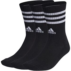 adidas Unisex Kids 3-Stripes Cushioned Crew Socks 3 Pairs, Black/White, 6-7 Years adidas Unisex Kids 3-Stripes Cushioned Crew Socks 3 Pairs, Black/White, 6-7 Years