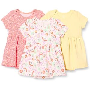 Amazon Essentials Baby Girls' Short-Sleeved Body Dress, Pack of 3, Floral/Pale Yellow, 12 Months Amazon Essentials Baby Girls' Short-Sleeved Body Dress, Pack of 3, Floral/Pale Yellow, 12 Months