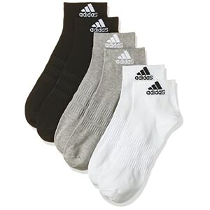 adidas Men's CUSH ANK 3PP Socks, MGREYH/White/Black, KL