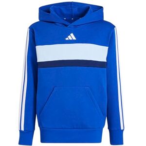 adidas Unisex Kids SEASONAL ESSENTIALS TIBERIO 3 STRIPES FLEECE HOODIE, team royal blue/white/glow blue, 15-16 Years adidas Unisex Kids SEASONAL ESSENTIALS TIBERIO 3 STRIPES FLEECE HOODIE, team royal blue/white/glow blue, 15-16 Years