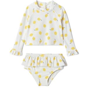 Amazon Essentials x Sofia Grainge Baby Girls' Two-Piece Long-Sleeve Rashguard Set, Pack of 2, Ivory Lemon, 24 Months Amazon Essentials x Sofia Grainge Baby Girls' Two-Piece Long-Sleeve Rashguard Set, Pack of 2, Ivory Lemon, 24 Months