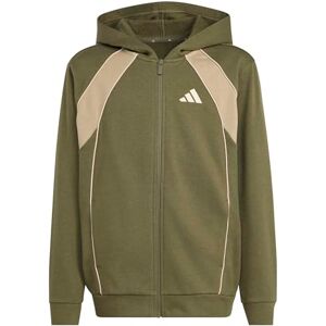 adidas Unisex Kids COLOR BLOCK FULLZIP HOODIE, olive strata/Wonder Cargo/Crystal Linen, 7-8 Years adidas Unisex Kids COLOR BLOCK FULLZIP HOODIE, olive strata/Wonder Cargo/Crystal Linen, 7-8 Years