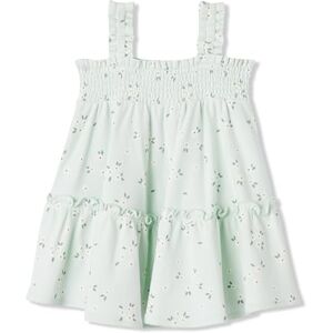Amazon Essentials x Sofia Grainge Girls' Smocked Cotton Dress, Pale Mint Green Ditsy Floral, 3 Years Amazon Essentials x Sofia Grainge Girls' Smocked Cotton Dress, Pale Mint Green Ditsy Floral, 3 Years