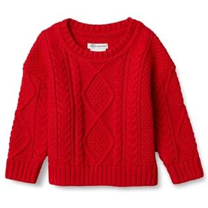 Amazon Essentials x Sofia Grainge Boys' Cable Crewneck Jumper, Red, 3 Years Amazon Essentials x Sofia Grainge Boys' Cable Crewneck Jumper, Red, 3 Years