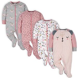 Gerber 4 Pack Baby Girls' Bear Sleep 'n Plays Gerber 4 Pack Baby Girls' Bear Sleep 'n Plays