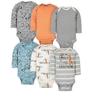Gerber 6 Pack Baby Boys' Jungle Long Sleeve Onesies Bodysuits Gerber 6 Pack Baby Boys' Jungle Long Sleeve Onesies Bodysuits