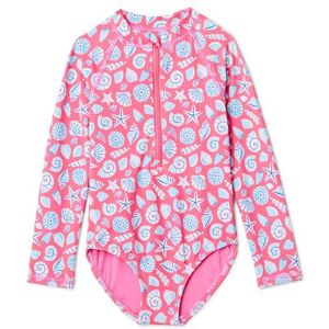 Amazon Essentials Baby Girls' Rash Guard one-piece Swimsuit, Hot Pink Shells, 18 Months Amazon Essentials Baby Girls' Rash Guard one-piece Swimsuit, Hot Pink Shells, 18 Months